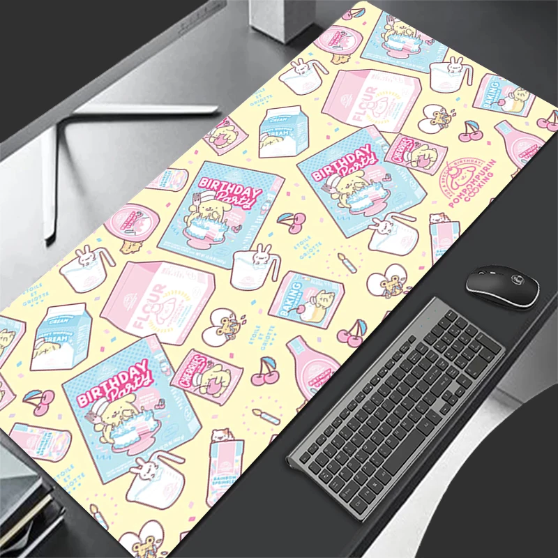 أنيمي P-pompurin ماوس الوسادة ألعاب لوحة المفاتيح مكتب ماوس حصيرة السجاد المطاط Tapis Souris الألعاب رائعة دفتر الكمبيوتر ماوس