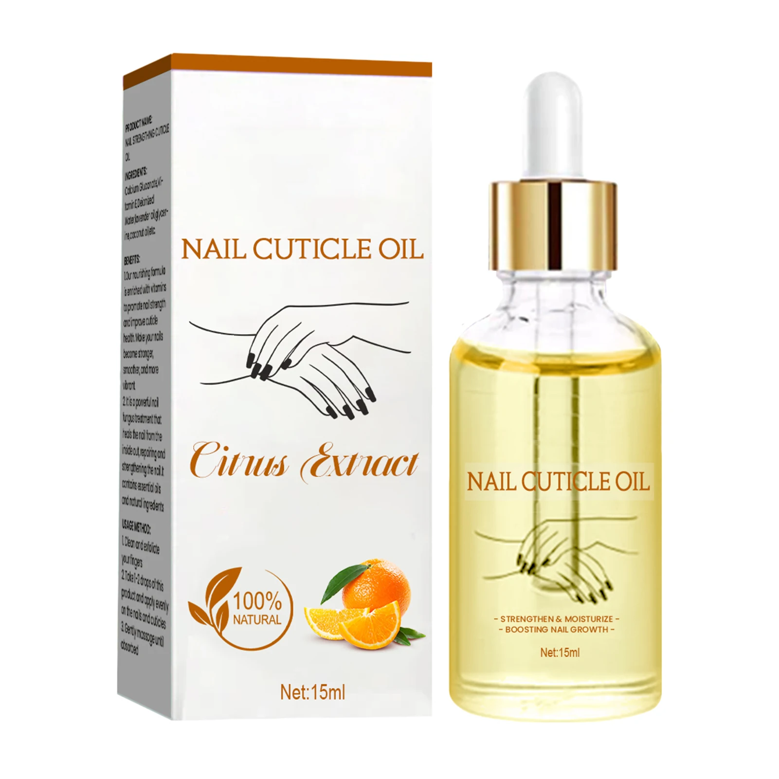 Cuticle and  Moisturizes and Strengthens Nails and Cuticles for Damaged Skin And Thin Nails 15ml