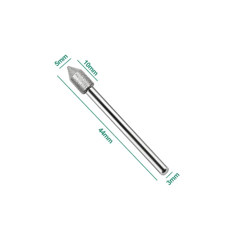 3MM Schleifstäbe Mini-Diamantbohrer Schleifkopf Fräser Nadel Gravur Schnitzwerkzeug Polierwerkzeug Glas Jade Stein Bohrer – Detail 8