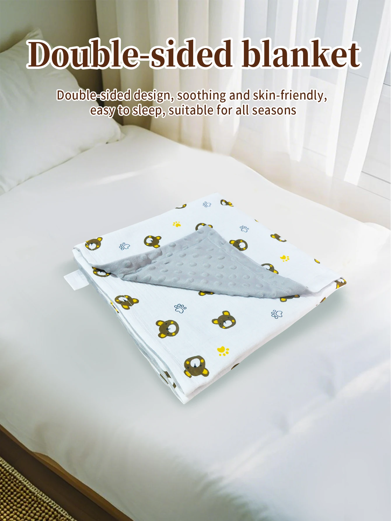 

Двухслойное детское одеяло, летнее тонкое одеяло с кондиционером, бархатное марлевое легкое одеяло для младенцев