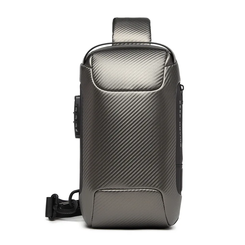 Anti-theft Shoulder Sling Bag Men's Waterproof USB Oxford Crossbody Bag  Multifunction Short Travel Messenger Chest Pack