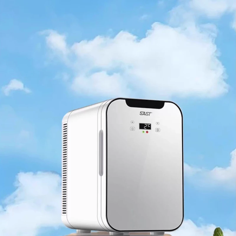 ‌ Mini refrigerador compacto de 20L para uso doméstico/coche en el dormitorio - Mini refrigerador ultrasilencioso de ahorro de energía con pantalla digital inteligente y congelación de modo dual