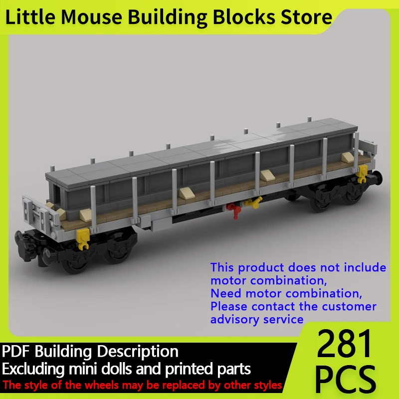 

Модель городской автомобиль MOC, строительные кирпичи, тип Rs, плоский грузовой вагон, модульная технология, подарки, праздник, сборка, детские игрушки, костюм