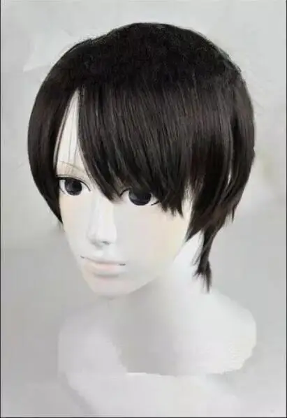 Cosplay Levi Mikasa Ackerman Bob Wig penuh sintetis