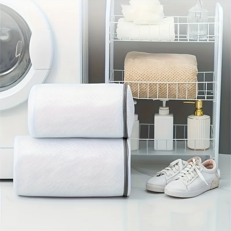 Bolsas de lavado de zapatos, bolsas de lavandería para zapatillas, bolsa de limpieza de lavado de malla, bolsa de organización de viaje para zapatillas de deporte y correr, 1/2 Uds.