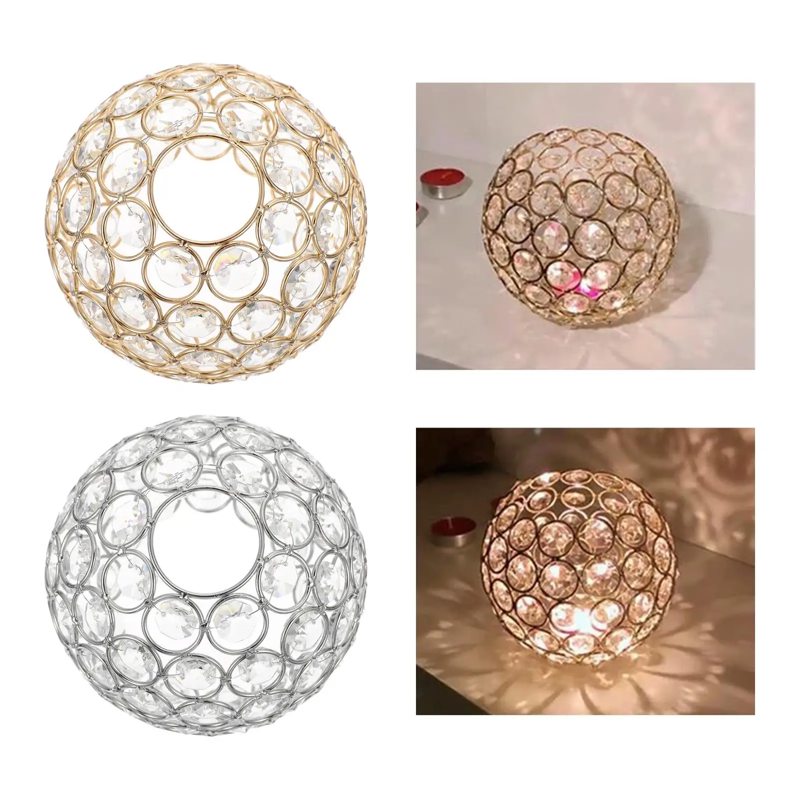 Classic Ceiling Light Shade Replacement Cover Clip On Crystal Lampshade Only for Table Lamp Wedding Bathroom Library College