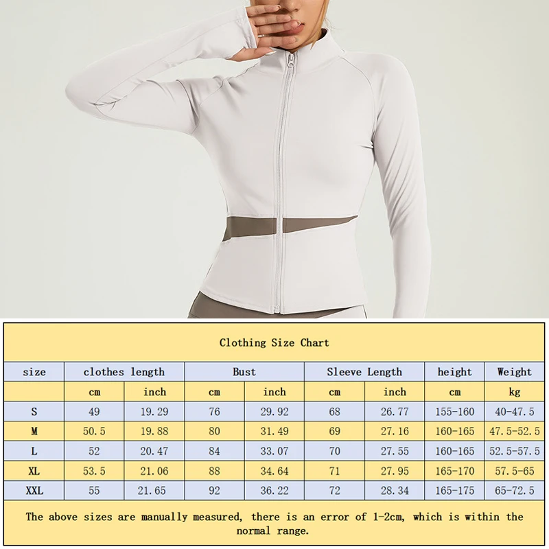 Yoga Coat High-end Standing Collar Sports Jacket Long Sleeved Short Running Training Fitness Top Windproof Running Suit Hot Sale