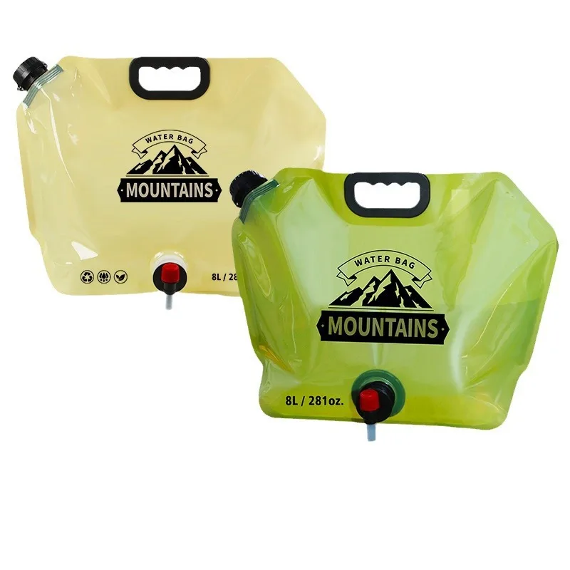 8L Portable Water Bag Folding Bucket Water Container Jug Bottle Pouch Outdoor Travel Camping with Handle Camping Supplies view 4