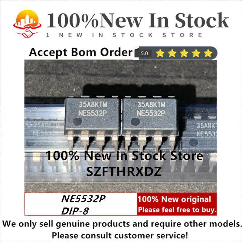 100% NEW ORIGINAL NE5532P DIP-8 NE5532N DIP8 DUAL LOW-NOISE OPERATIONAL AMPLIFIERS