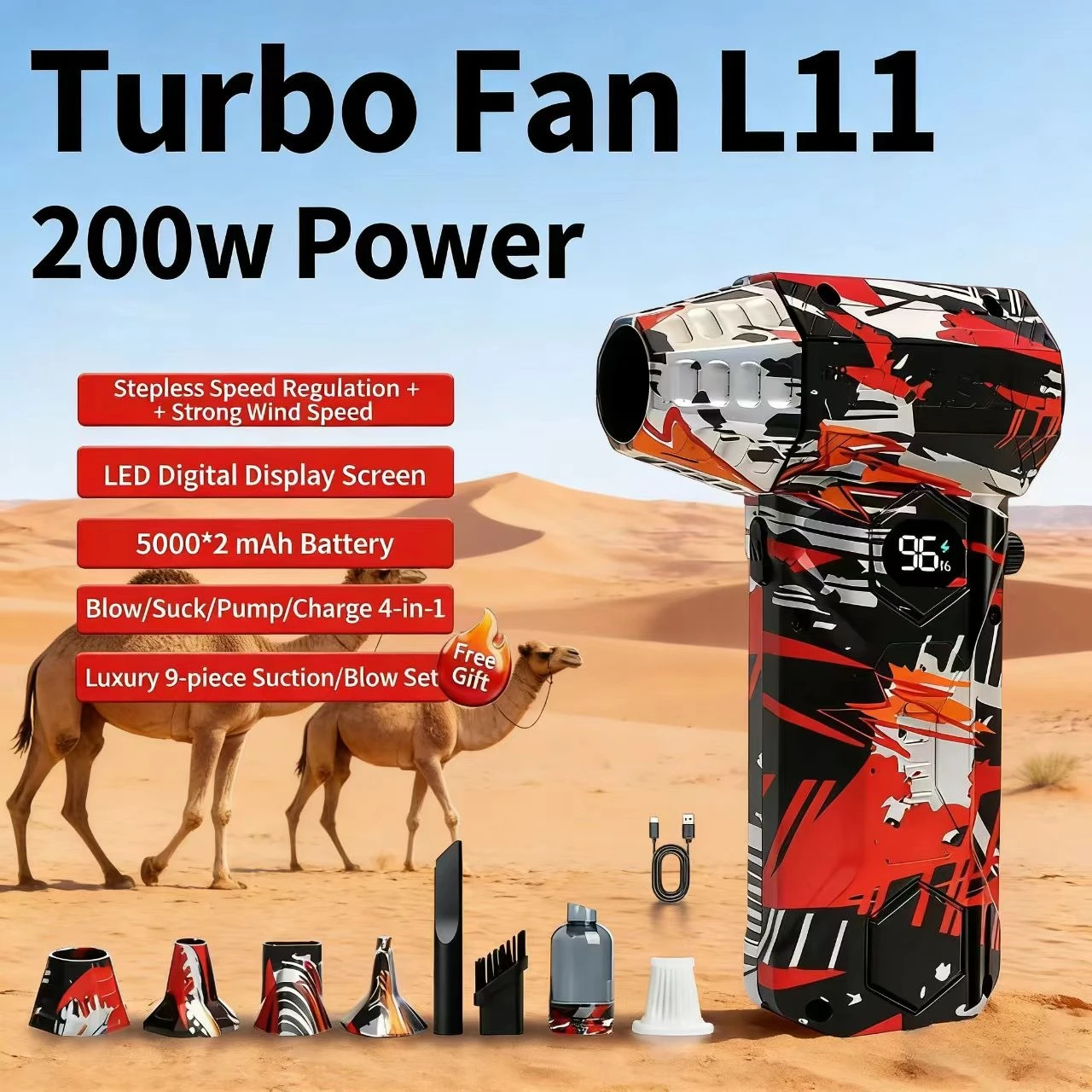 

Dust Buster L11 Turbine Jet Blower - Removes Dust in Strong Winds of 53m/s