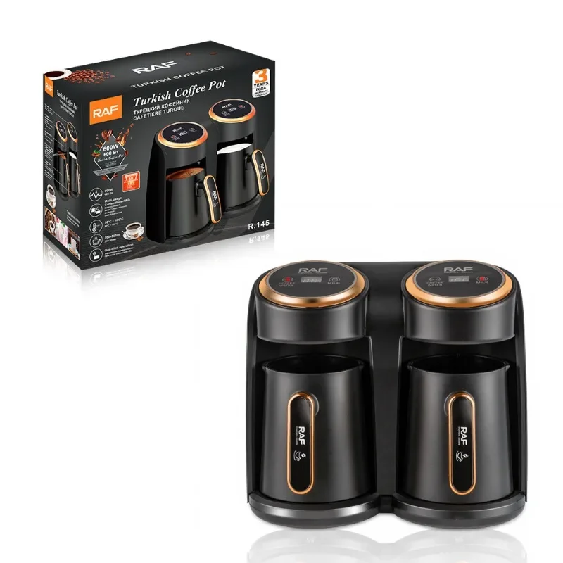 FirmHome Store220V/110V Semi-automatic Pump Pressure Turkish Portable Coffee Machine Cordless Electric Pot Travel 600W Double Co