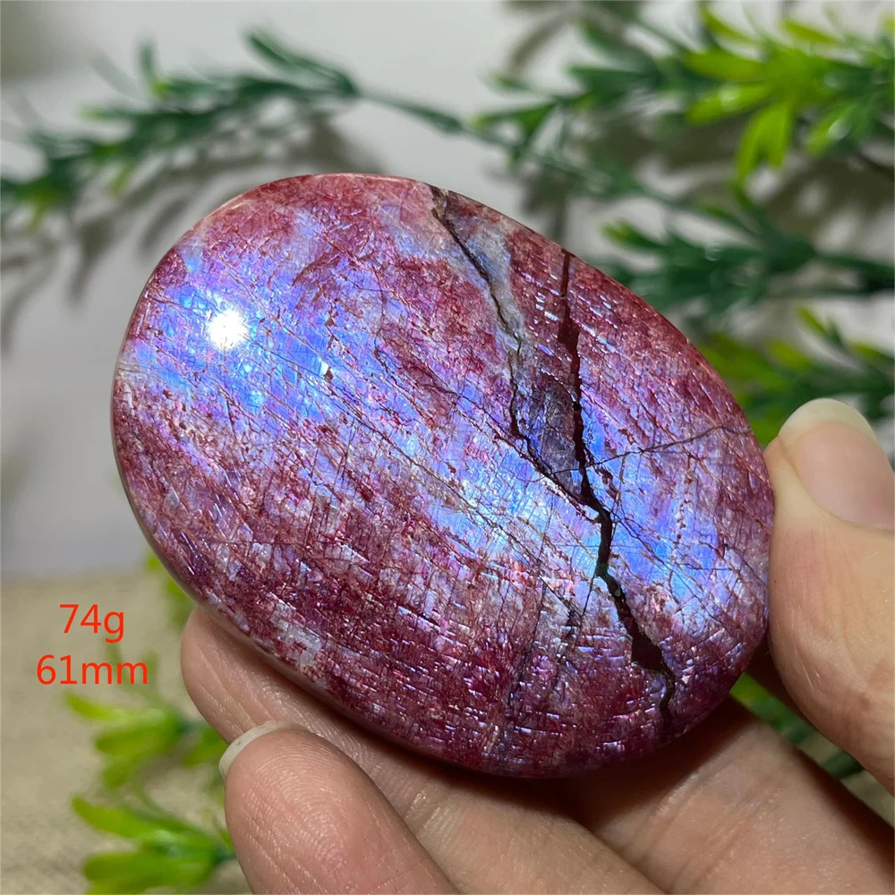 Red Moonstone Palm Natural Crystal Specimen  Quartz Reiki Beauty Minerals High Quality Healing Spiritual Home Decoration