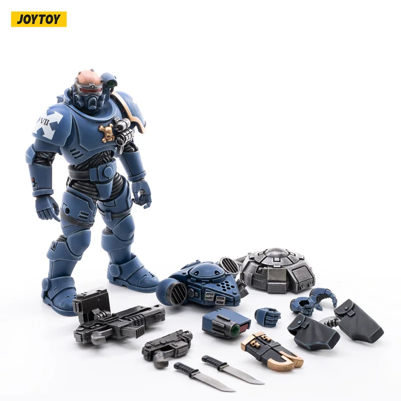 조이 토이 1/18 Warhammer 40k Darktide Ultramarines Incursors 게임 차고 키트 액션 피규어 모델 키트 군인 장난감 할로윈 선물