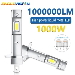 EAGLEVISION 2Pcs Canbus LED Light Bulb H1 H7 H3 9005 9006 H4 12V 24V 1: 1 Size Car Headlight Fog Light Plug and Play 6500K