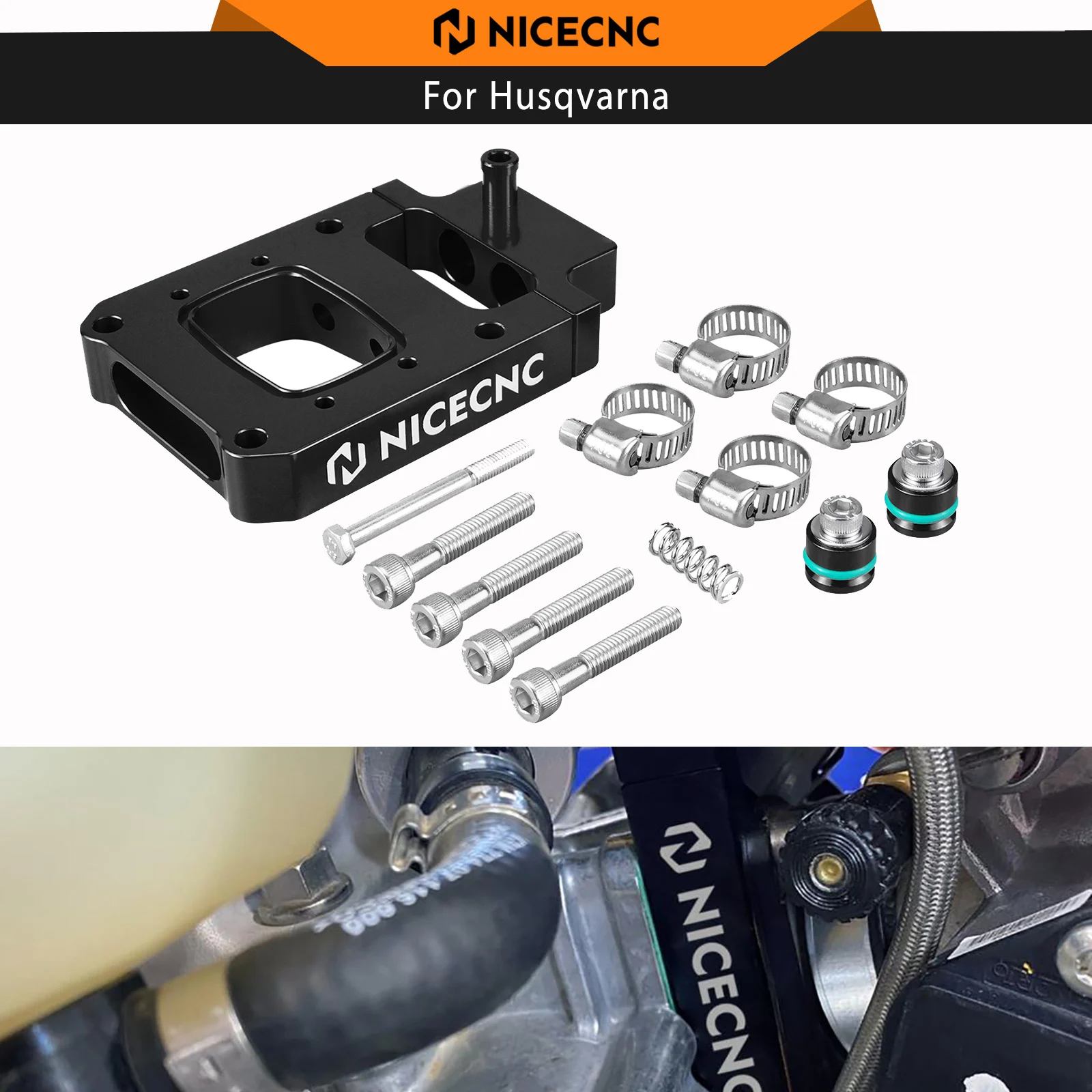 NICECNC TPI Injector Relocation Block For Husqvarna TE 300i TE250i 2018-2023 TX300i 2020-2022 TE150i 2020-2023 For KTM GasGas