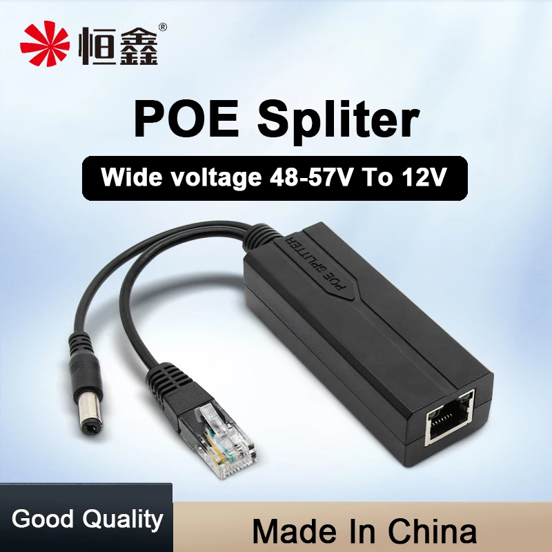 48V to 12V POE Spliter 100M Standard  With Video And Power Supply of Monitoring Equipment for CCTV IP Camera Switch