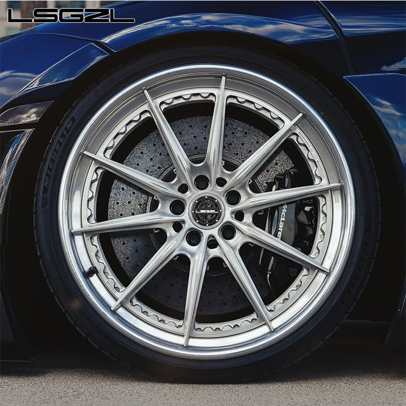 LSGZL Forged 2-piece 5x114.3 5x130 5x112 Custom for BMW C8 Ferrari 19 20 21 22 Inch Car Wheel Alloy Rims