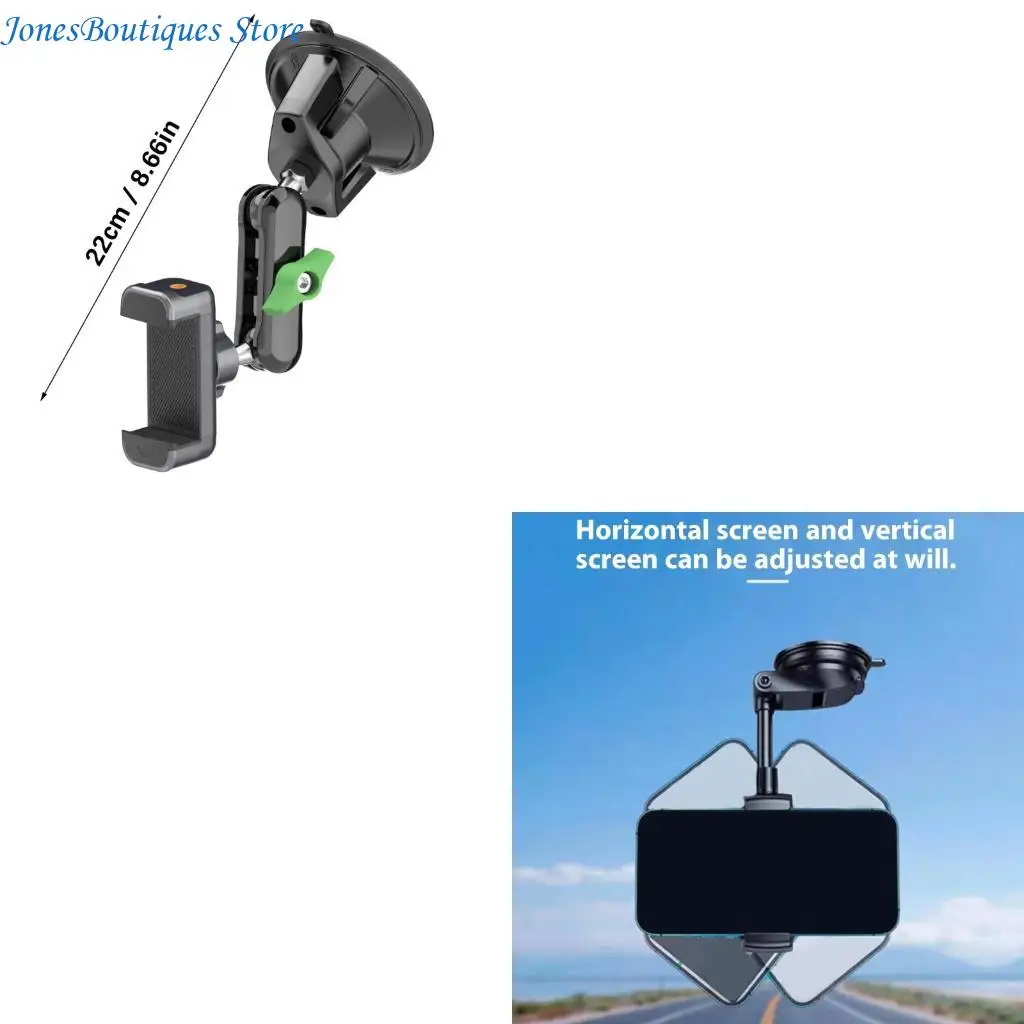 

Multiple Car Phone Holder 360 Rotation Dashboards Suction Cup Mount Height Adjustable Phone Rack for Car Dashboards W8KE