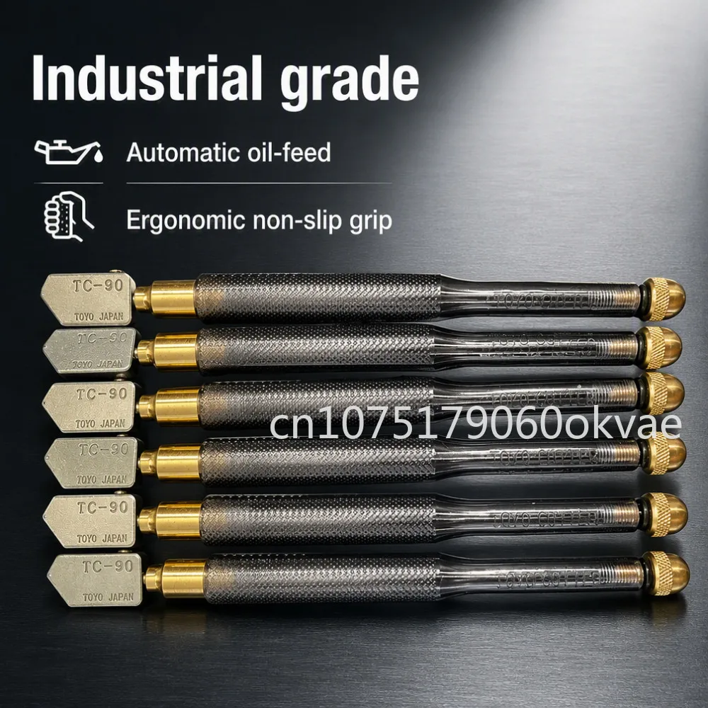 1Pcs/6Pcs TC-90 Oil Feed Glass Cutter Professional Tungsten Carbide Blade for Glass Tile Cutting Hand Tool
