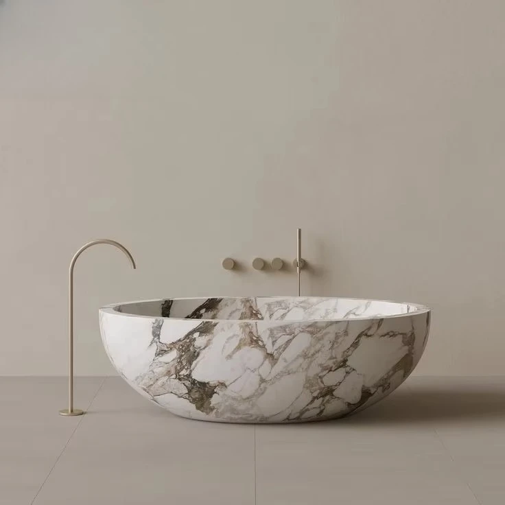 Direct Supply High Quality Natural Jade  Freestanding Soaking Tub Non-Slip for Hotels Babies Bathroom​