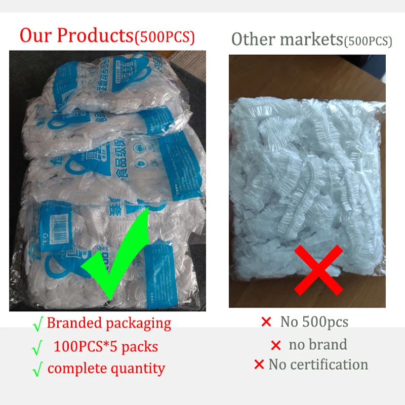 100-1000PCS Color Disposable Food Cover Wrap Food-Grade Fresh-keeping Film Bag Kitchen Disposable Bowl Cover Storage Wholesale