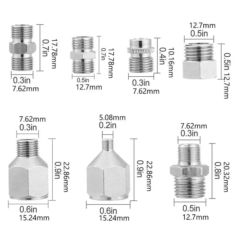 1Pc Airbrush Adaptor Fitting Accessories Replacement Part Coupling Connector Tool For Compressor And Air Brush Hose