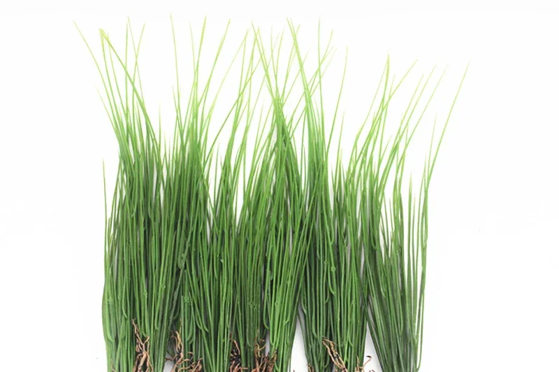 28/45cm künstliche Zwiebel Gras Pflanzen Bündel Kunststoff grünes Gras gefälschte Schilf Gras Laub Wand material für Garten Wohnkultur – Detail 3