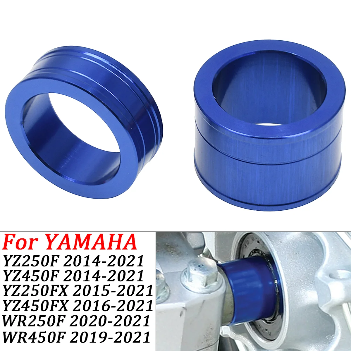 

CNC Motorcycle Accessories Front Axle Bushing Wheel Hub Shaft Spacer Sleeve For Yamaha YZ250F YZ450 YZ250FX YZ450FX 2014-2020