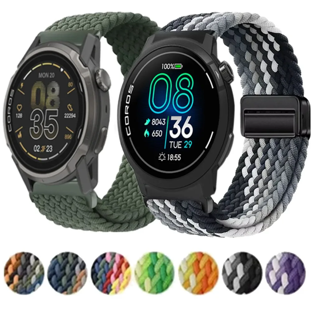 20mm 22mm Nylonarmband für Suunto Ocean/Vertical 2-1/Race 2-1-S/Run Magnetisches Armband COROS APEX 2-4 42mm/2 Pro/PACE Pro/3/2