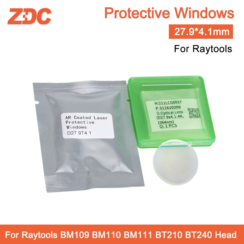 

Raytools Optical Lens Protective Windows 211LCG0037 27.9*4.1mm1064nm For Raytools BM109 BM110 BM111 BT210 BT240 Fiber Laser Head