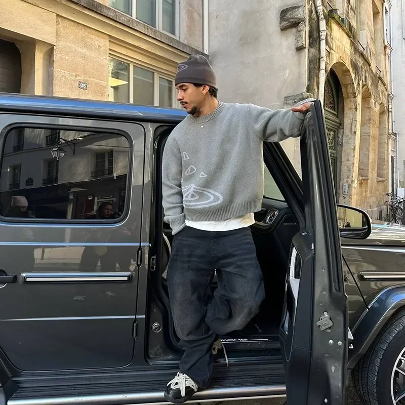 2025 Y2k ملابس مريحة سترة كوكب الكونية ستار متماسكة البلوز في سن المراهقة الملابس traf السيدات بلوزة حرارية سوداء للرجال فضفاضة