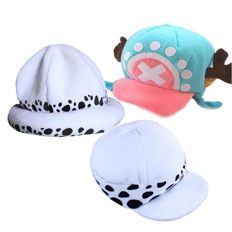 OP Anime Trafalgarro Luffy Cartoon Hat COSPLAY Plush Anime Peripheral Cotton Chopper Hat for Fans Baseball Cap For Women Men