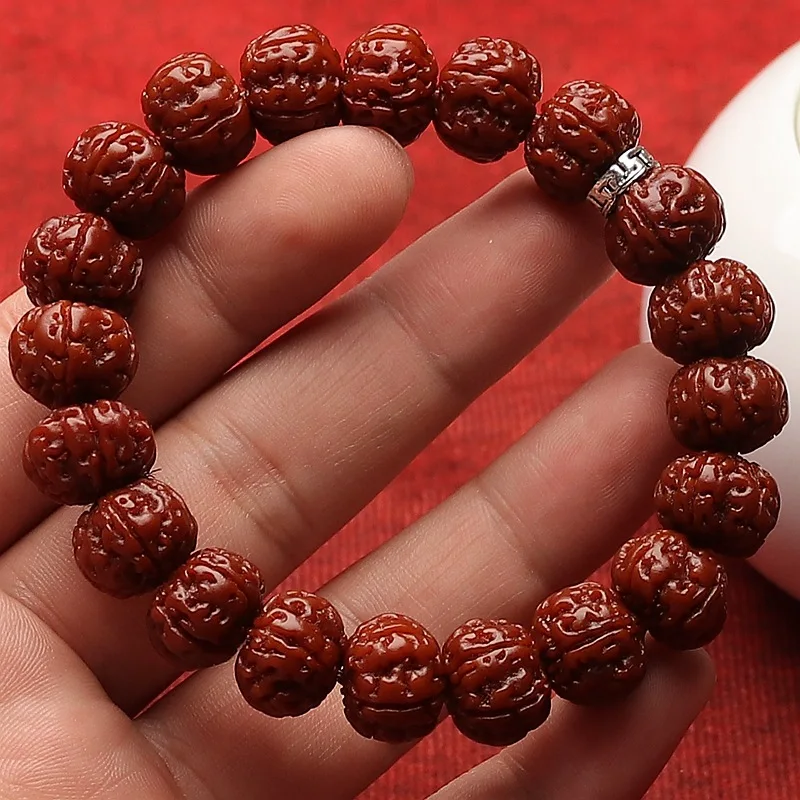 2026 Small Nepalese Rudraksha Beaded Bracelet For Men Buddhist Prayer Meditation Mala Machine Polished Bodhi Seed Wrist Jewelry
