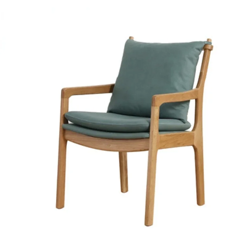 Cherry wood Nordic dining chair with armrest - High comfort, stylish design, solid wood, perfect for home and office usee