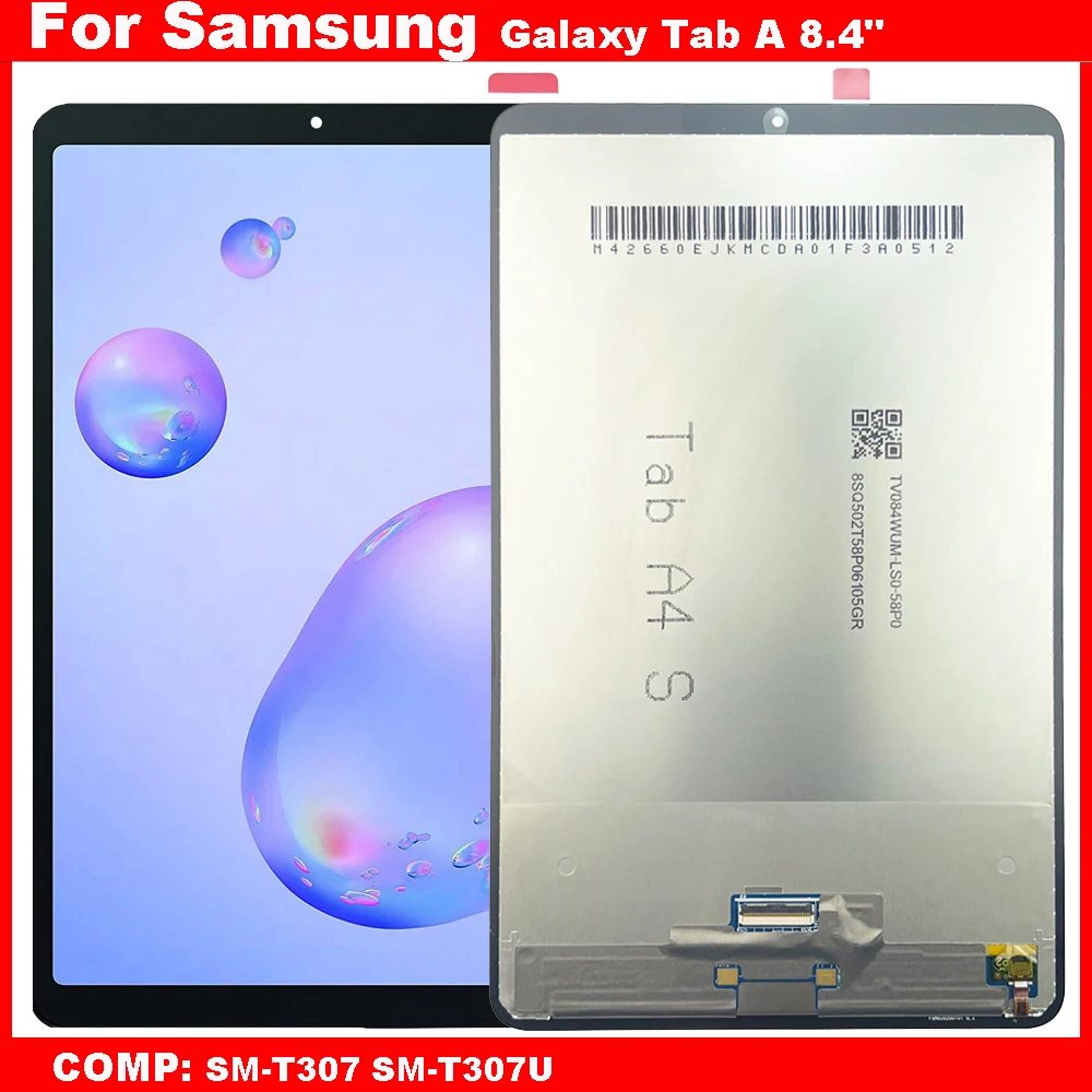 

Для Samsung Galaxy Tab A TabA 8,4 "SM-T307 SM-T307U T307 T307U ЖК-дисплей, дигитайзер сенсорного экрана, стекло в сборе, запасные части