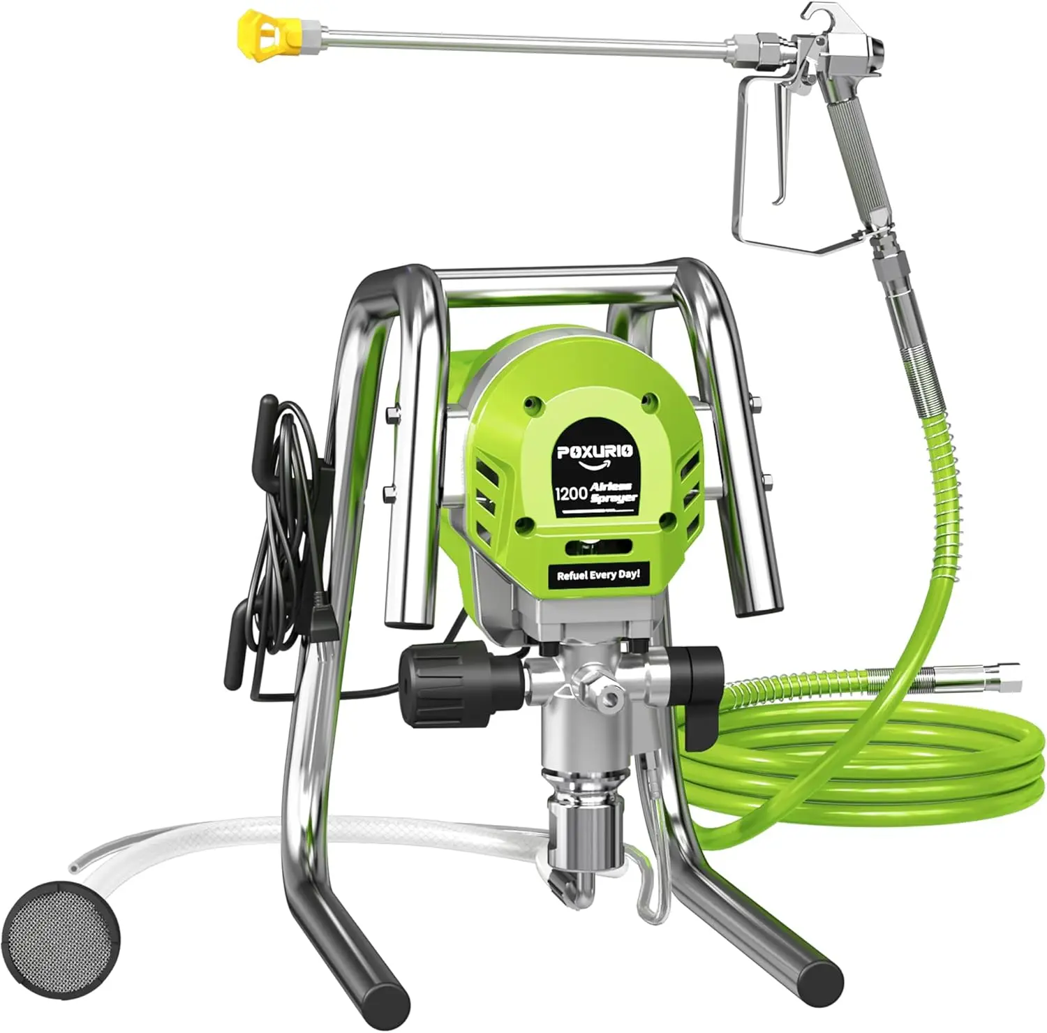 Paint Sprayer, 3300PSI High Efficiency Airless Sprayer with Extension Rod, Thinning-Free for Home Exterior and Interior