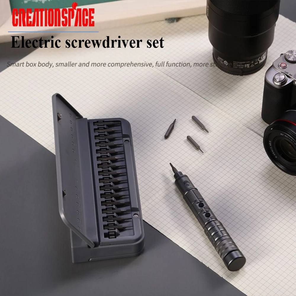 

Набор электрических отверток Creationspace, трехскоростная регулировка скорости, портативная ручная отвертка для ремонта телефона, компьютера