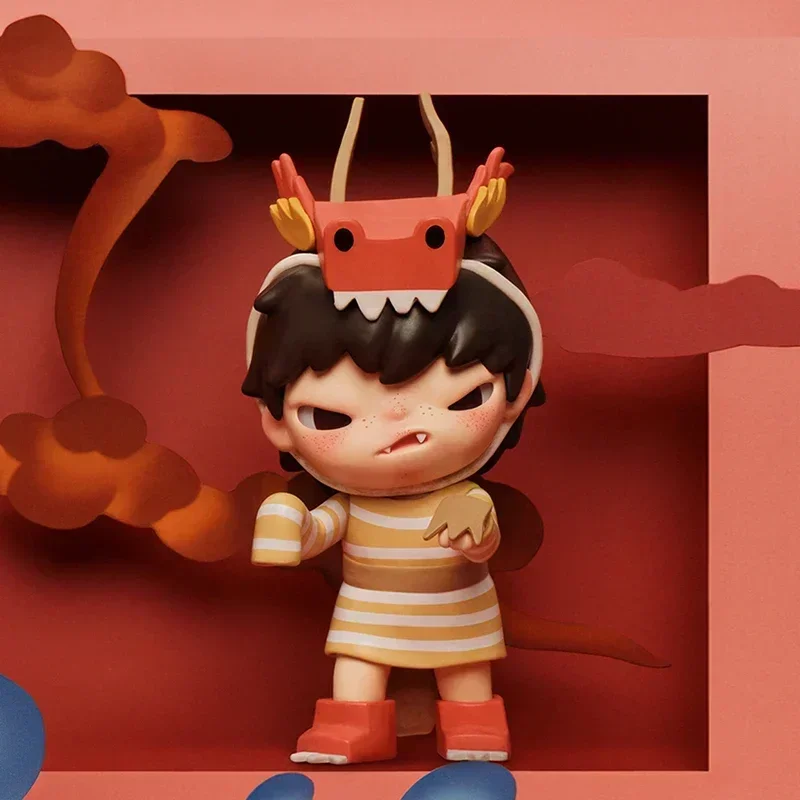 Pop Mart Loong Presents The Treasure Series Blind Box Kawaii Guess Bag Toys Desktop Decoration Surprise Anime Figure Ornament view 3