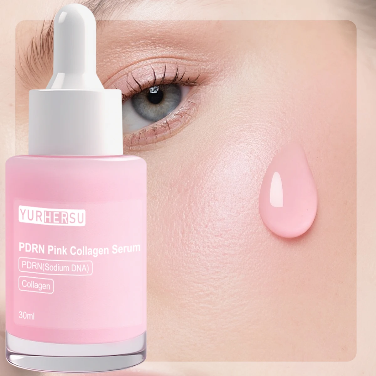Suero Original de Colágeno PDRN con ADN de Salmón, Esencia Facial Antienvejecimiento, Reafirmante, Reparadora e Hidratante