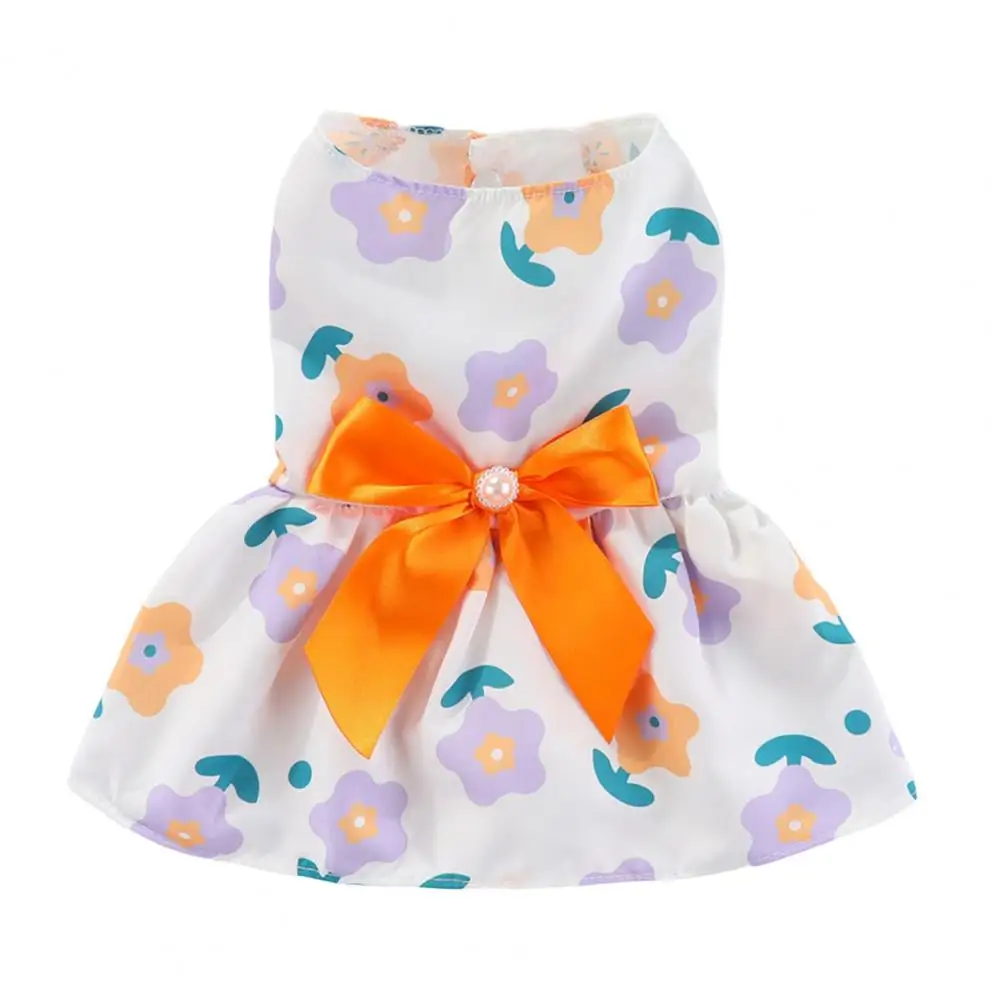 Pet Princess Dress with Bowknot Puppy Skirt Chihuahua Clothes for Wedding Party vestidos verano moda 2024