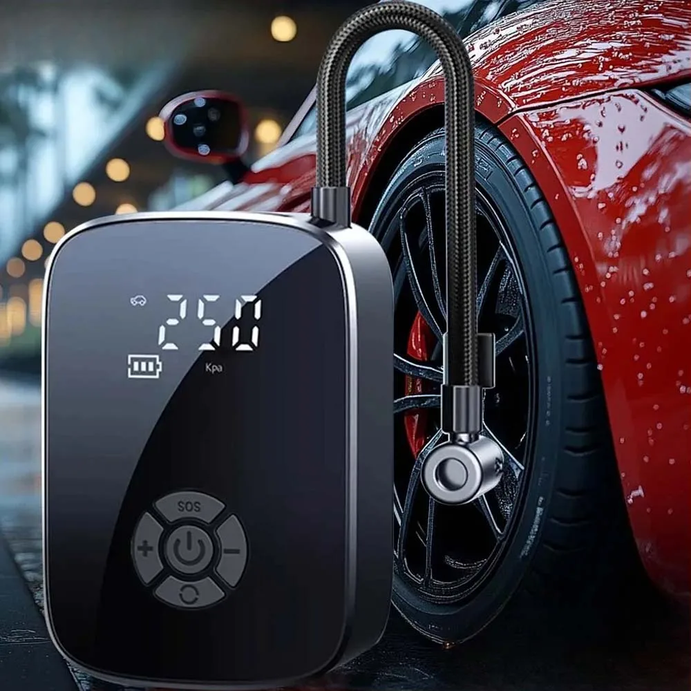 

Беспроводной автомобильный воздушный насос, воздушный компрессор, электрический насос для накачивания шин для мотоцикла, велосипеда, лодки, автоматические шарики для шин, надувные