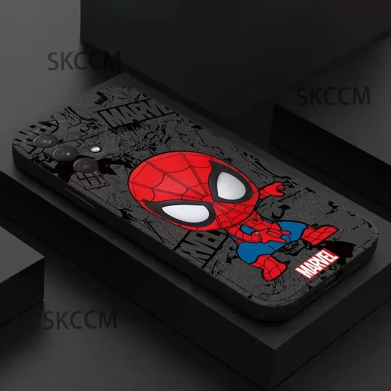 Spider Man Captain America Deadpool Phone Case For Samsung Galaxy S25 S24 Ultra S23 FE S22 S20 Plus A51 A54 A55 A71 A72 A73Cover