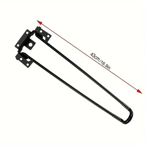 Imagen 2 del producto Patas de horquilla plegables de Metal para mesa, patas de muebles DIY para mesas de centro, mesa lateral, mesa para portátil, Mini Escritorio, 4 piezas