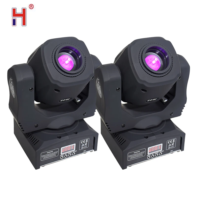 

2Pcs/Lot Led 60W Gobo Moving Head Stage Lighting Of High Brightness Professional By Dmx512 For Dj Par Party Disco Ball Show