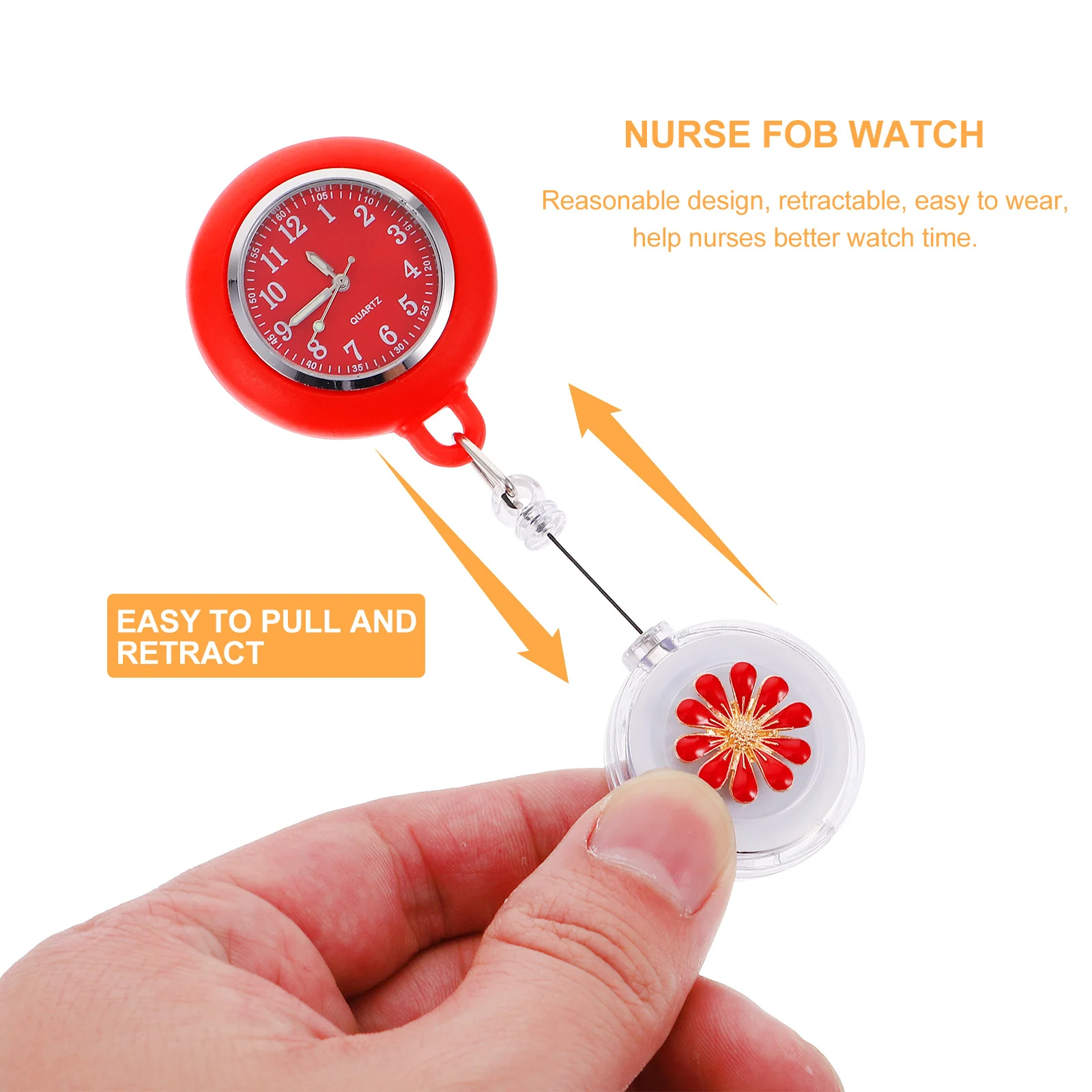 1 قطعة ساعة ممرضة فوب كليب على ساعة معلقة مع براعة ممتازة هدية عملية للممرضات ممرضة الساعات للنساء