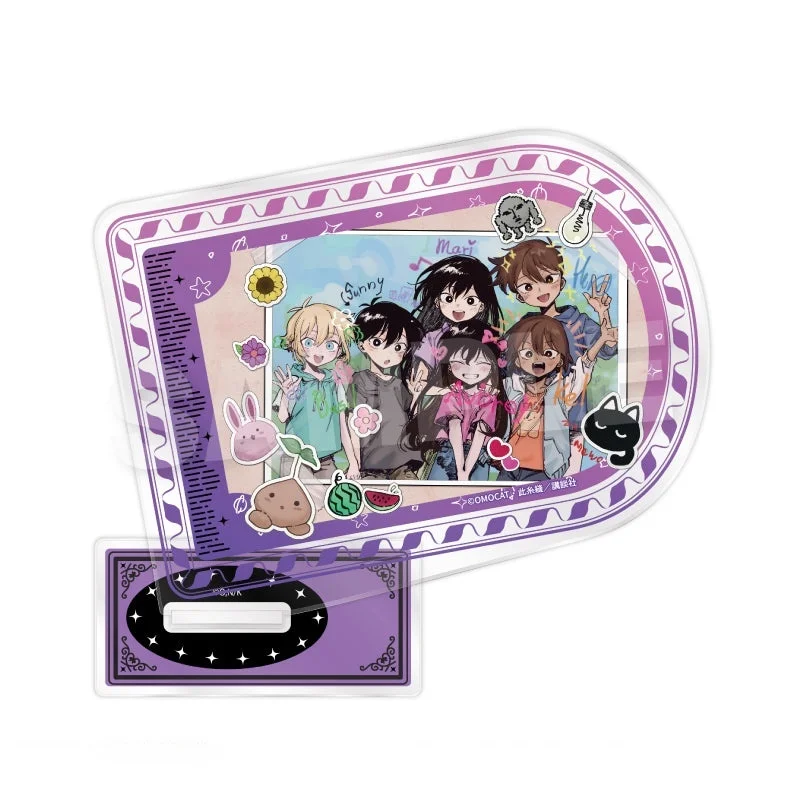 Pixel mosaic Anime Horror Game Omori Pixel Basil Kel Sunny Acrylic Stand Model Plate Keychains Surrounding ornaments Gift 15cm