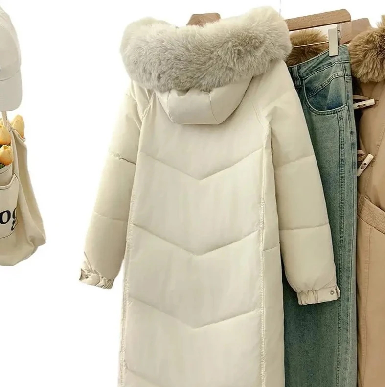 

Long Sleeve Thickened Mid-Length Over-Knee Coat Spring Hot Sale Of The Season Fashion Urban Women's down Cotton Jacket Loose