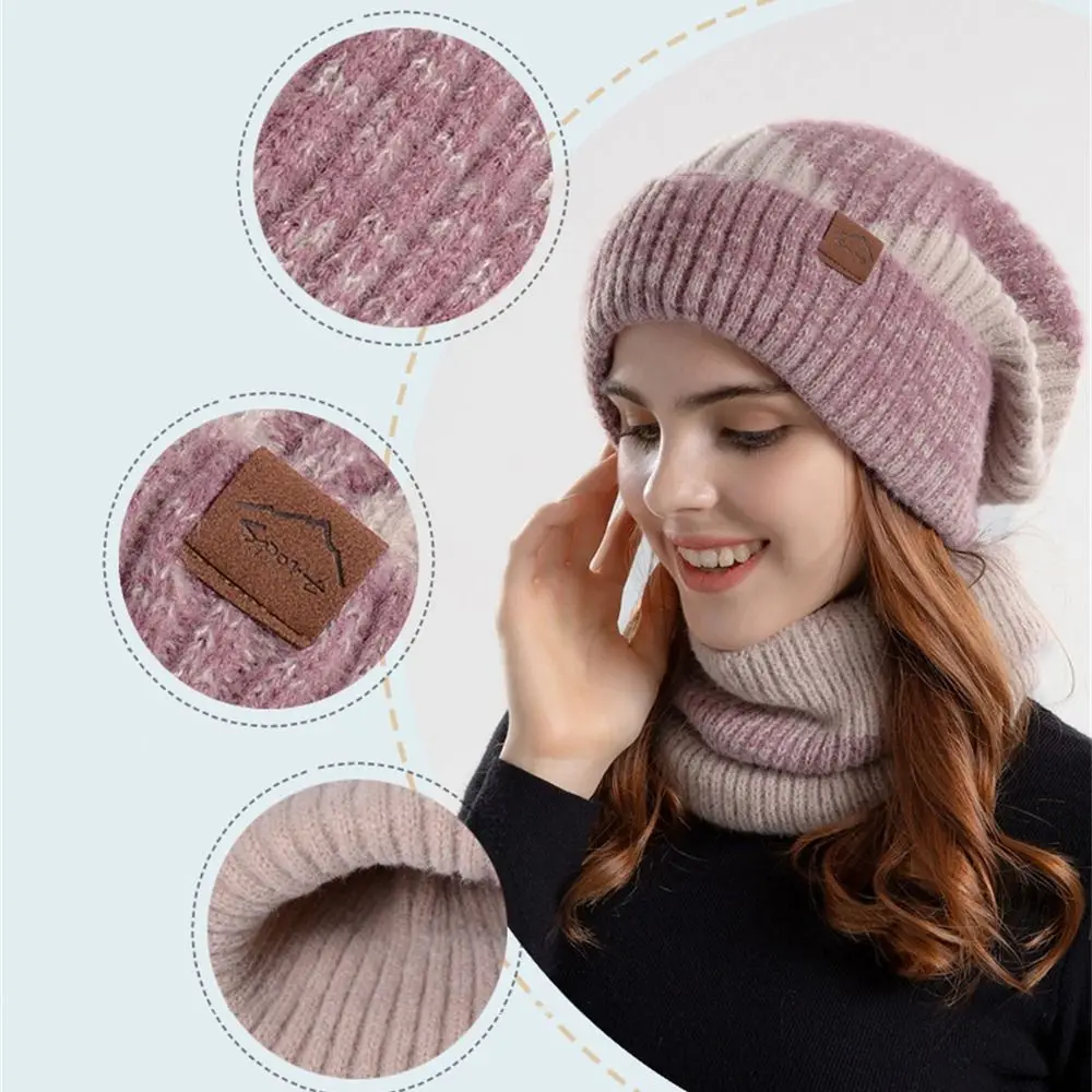 جديد رشاقته لينة قبعة وشاح مجموعة صوف مبطن قبعة صغيرة دافئة يندبروف Coldproof سدادات حماية الأذن لخريف شتاء