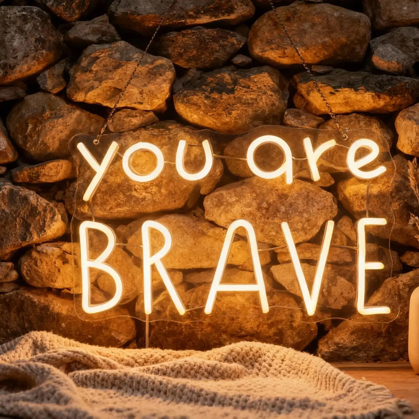 

"You Are Brave" Neon Sign USB Powered LED Neon Light for Kids Room Classroom Game Room Bedroom Decoration Gift Art Wall Light