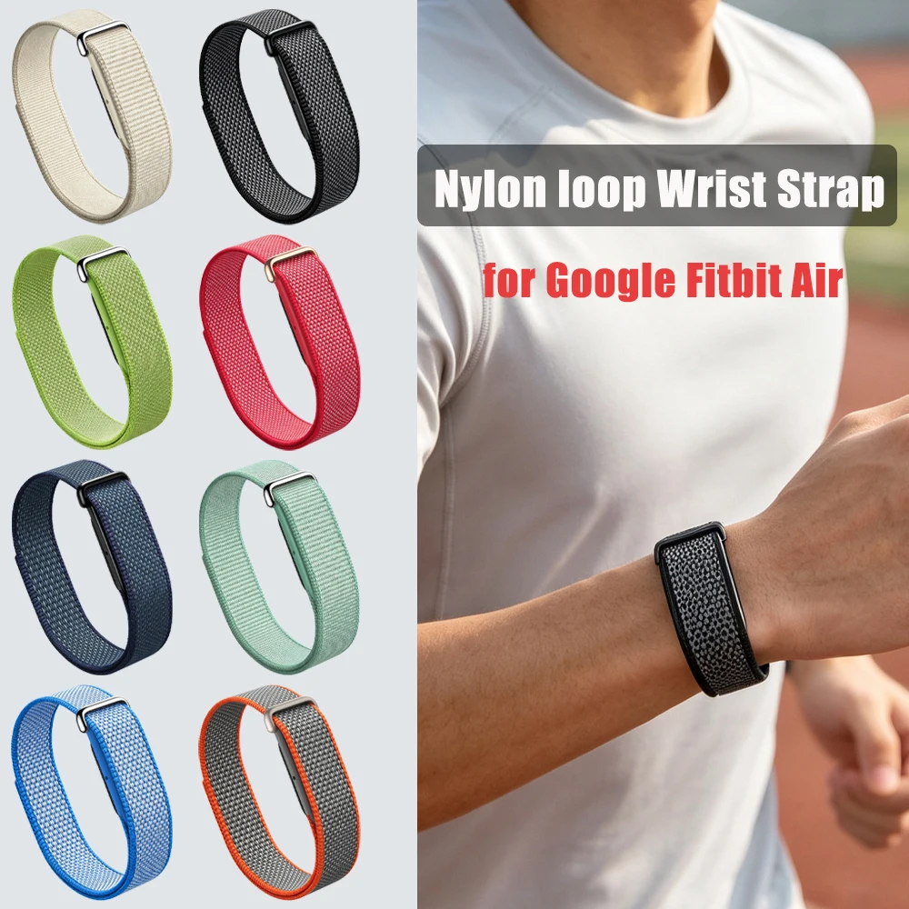 2PCS Nylon+Silicone Strap For Google Fitbit Air Official Band Replacement Active Bracelet For Fitbit Air Sports Loop Wristbands
